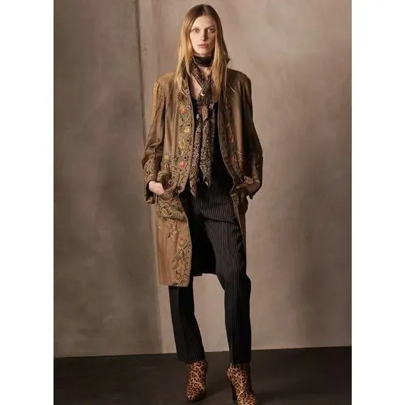 Ralph Lauren Collection Embroidered Military Coat Runway Embellished Formal $9K - Picture 4 of 9